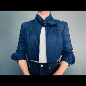 Vintage Cropped Navy Jacket